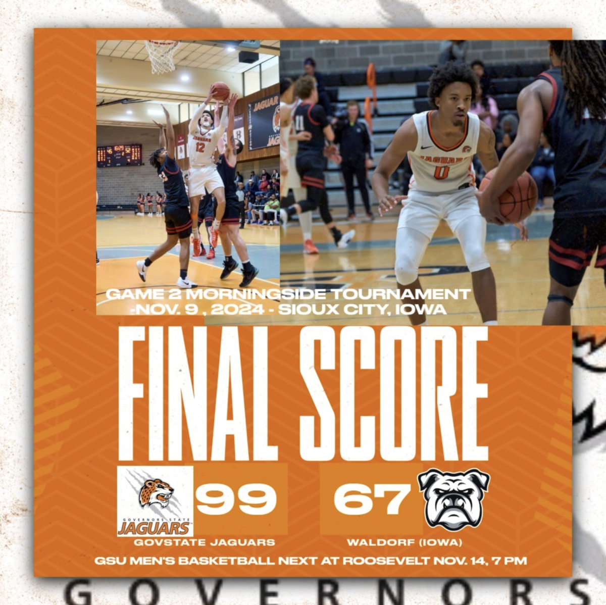 Governors State rolls past Waldorf with dominant 96-67 victory